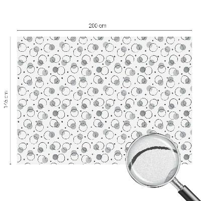 Naklejka na okno mleczna witraż Szare koła