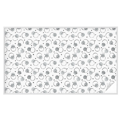 Naklejka na okno mleczna witraż Szare koła