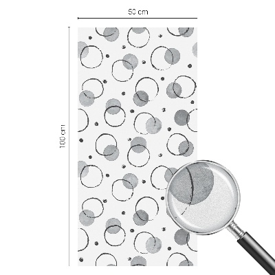 Naklejka na okno mleczna witraż Szare koła