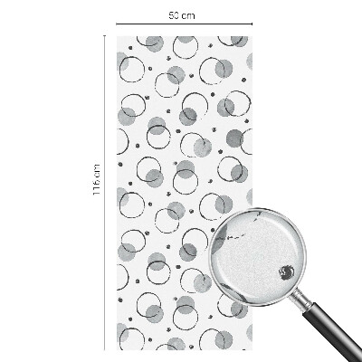 Naklejka na okno mleczna witraż Szare koła