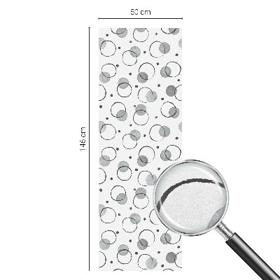 Naklejka na okno mleczna witraż Szare koła