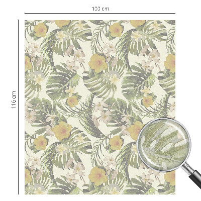 Mleczna naklejka na okno Tropikalny motyw