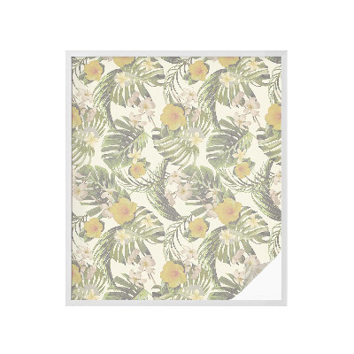 Mleczna naklejka na okno Tropikalny motyw