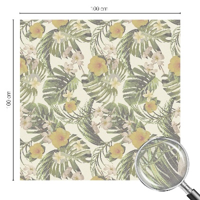 Mleczna naklejka na okno Tropikalny motyw