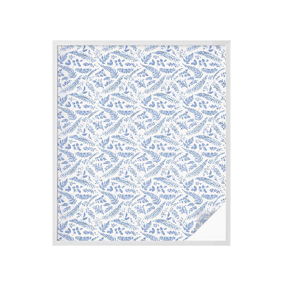 Naklejka na okno mleczna witraż Liście paproci