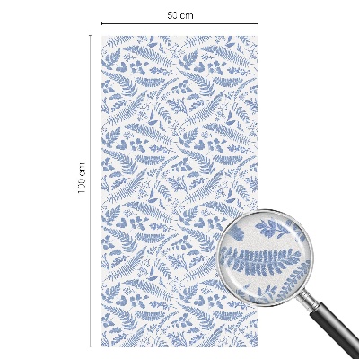 Naklejka na okno mleczna witraż Liście paproci