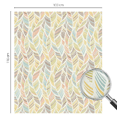 Naklejka na okno mleczna witraż Tęczowe pióra