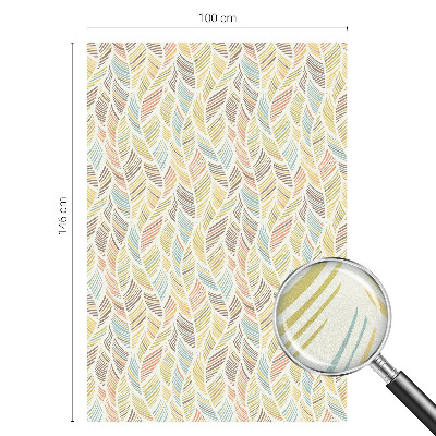 Naklejka na okno mleczna witraż Tęczowe pióra