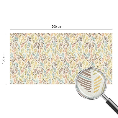 Naklejka na okno mleczna witraż Tęczowe pióra