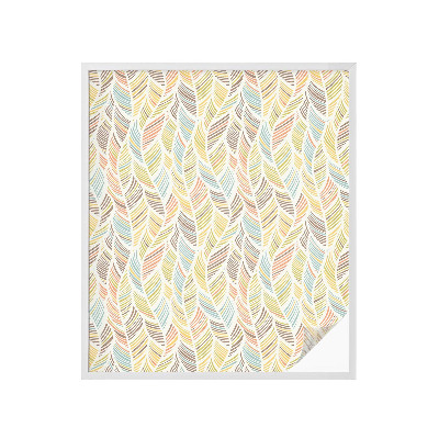 Naklejka na okno mleczna witraż Tęczowe pióra