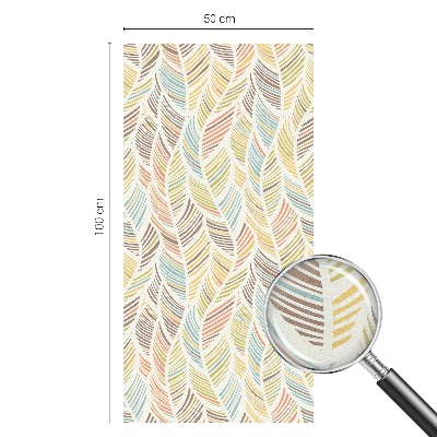 Naklejka na okno mleczna witraż Tęczowe pióra