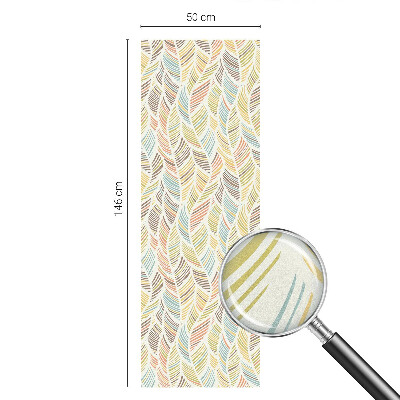 Naklejka na okno mleczna witraż Tęczowe pióra