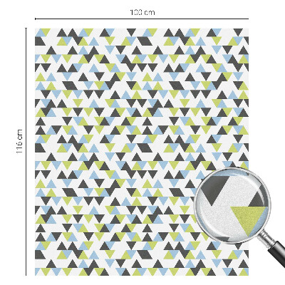 Mleczna naklejka na okno Geometryczne trójkąty