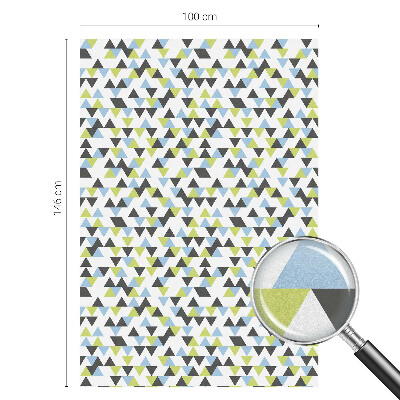 Mleczna naklejka na okno Geometryczne trójkąty
