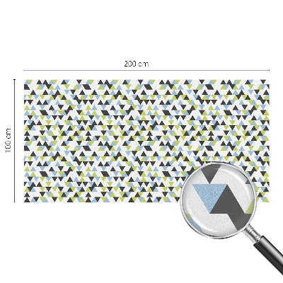 Mleczna naklejka na okno Geometryczne trójkąty