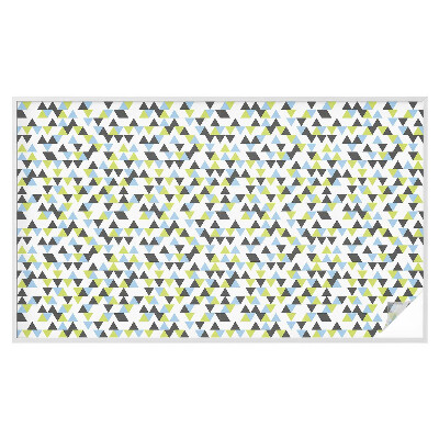 Mleczna naklejka na okno Geometryczne trójkąty