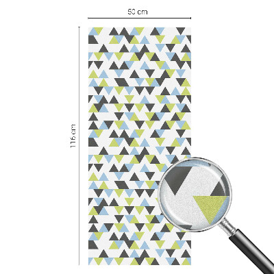 Mleczna naklejka na okno Geometryczne trójkąty