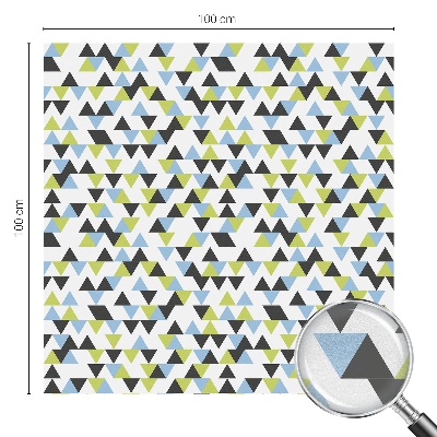 Mleczna naklejka na okno Geometryczne trójkąty