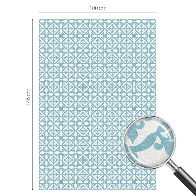 Naklejka na okno dająca prywatność Niebieskie ornamenty