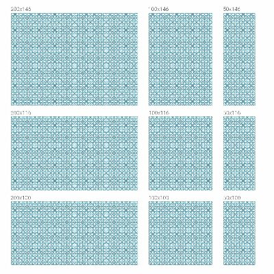 Naklejka na okno dająca prywatność Niebieskie ornamenty