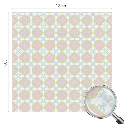 Mleczna naklejka na okno Pastelowy ornament