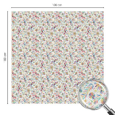 Naklejka na okno dająca prywatność Barwna egzotyka