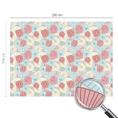 Folia dekoracyjna na okna Kwiaty pastelowe