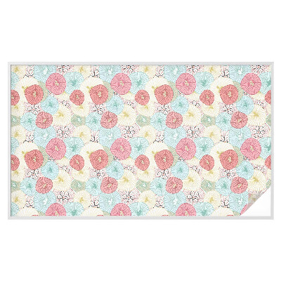 Folia dekoracyjna na okna Kwiaty pastelowe