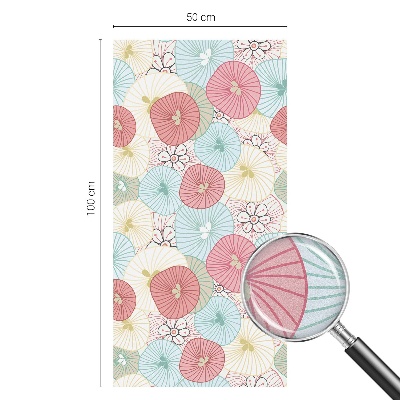 Folia dekoracyjna na okna Kwiaty pastelowe