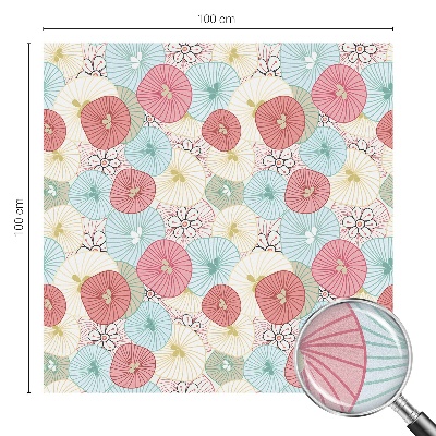 Folia dekoracyjna na okna Kwiaty pastelowe