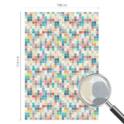 Folia okienna zapewniająca prywatność Kolorowe kwadraty