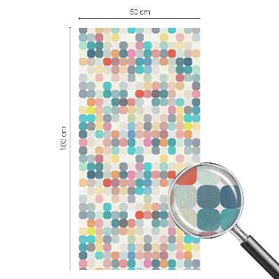 Folia okienna zapewniająca prywatność Kolorowe kwadraty