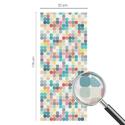 Folia okienna zapewniająca prywatność Kolorowe kwadraty