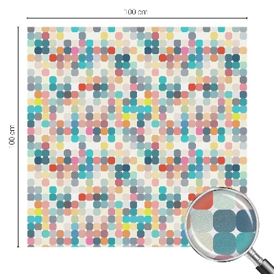Folia okienna zapewniająca prywatność Kolorowe kwadraty