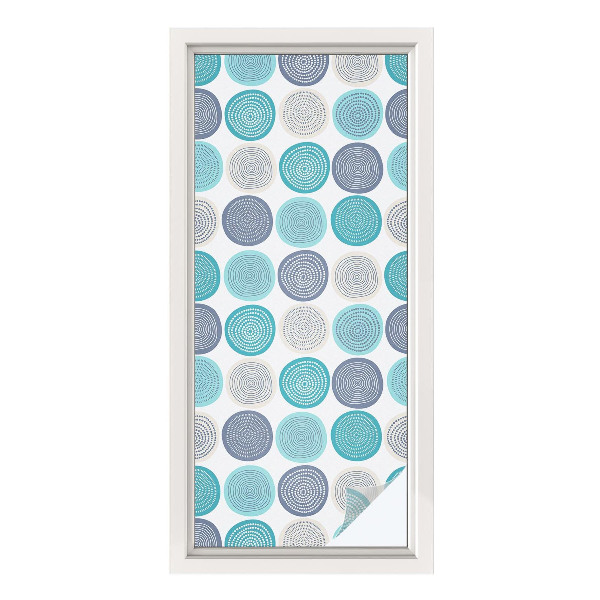 Naklejka na okno dająca prywatność Koła geometryczne