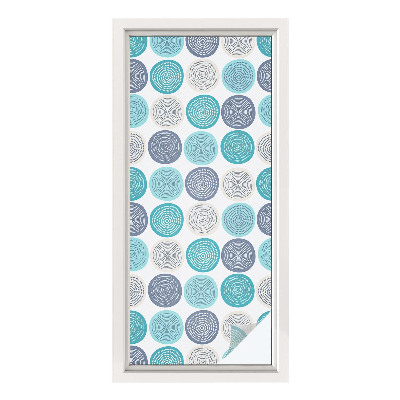 Naklejka na okno dająca prywatność Koła geometryczne