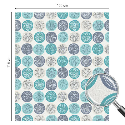 Naklejka na okno dająca prywatność Koła geometryczne