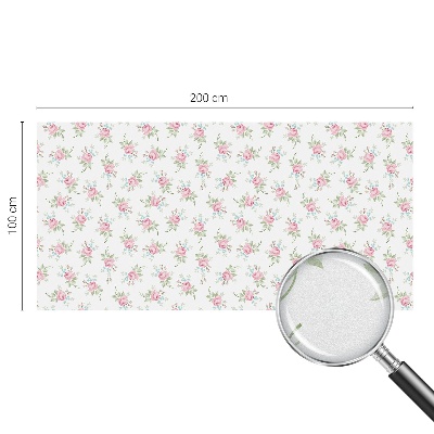 Mleczna naklejka na okno Romantyczne róże