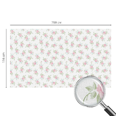 Mleczna naklejka na okno Romantyczne róże