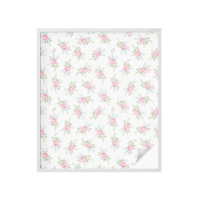 Mleczna naklejka na okno Romantyczne róże