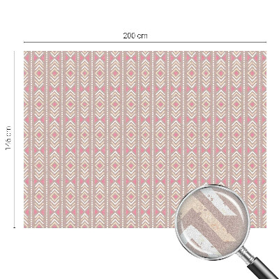 Mleczna naklejka na okno Etniczne romby