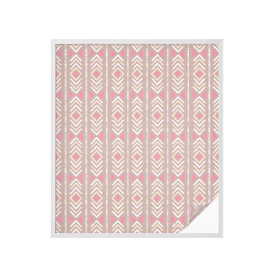 Mleczna naklejka na okno Etniczne romby