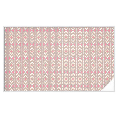 Mleczna naklejka na okno Etniczne romby