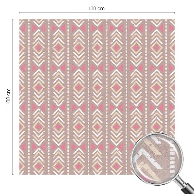 Mleczna naklejka na okno Etniczne romby