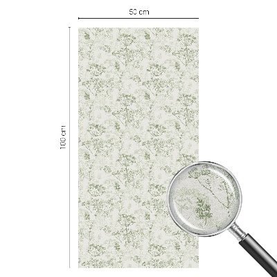 Naklejka na okno mleczna witraż Botaniczny wzór