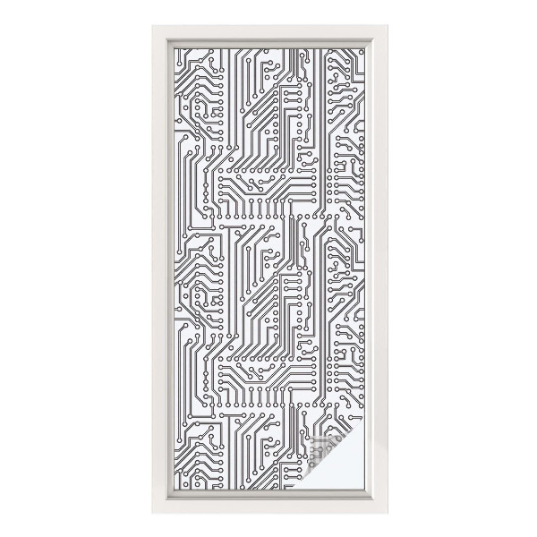 Folia okienna zapewniająca prywatność Techniczny motyw