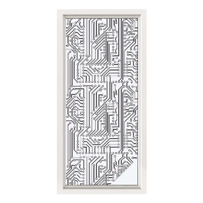 Folia okienna zapewniająca prywatność Techniczny motyw