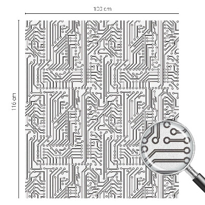 Folia okienna zapewniająca prywatność Techniczny motyw