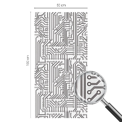 Folia okienna zapewniająca prywatność Techniczny motyw