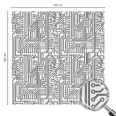 Folia okienna zapewniająca prywatność Techniczny motyw